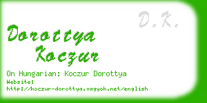 dorottya koczur business card